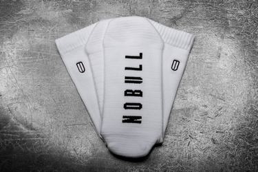 Nobull Crew Men's Socks White | Australia (ES7102)